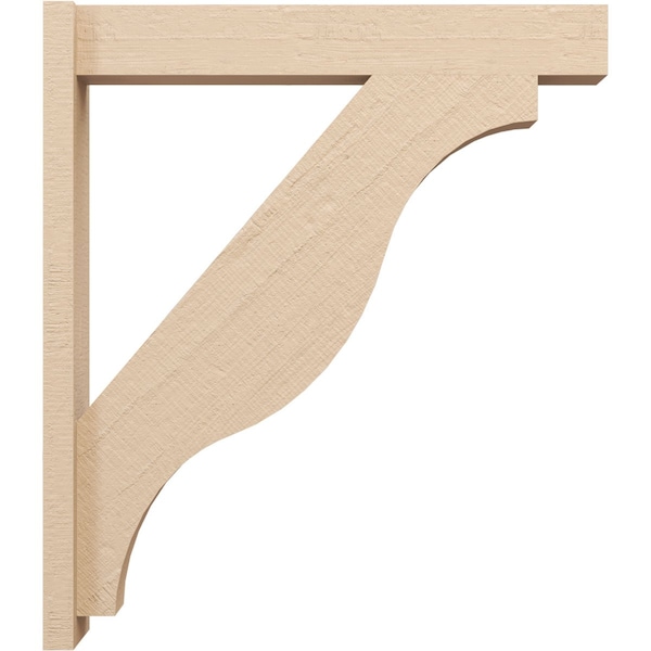 Ekena Millwork 5 1/2-in W x 28-in D x 32-in H Funston Block Rough Cedar Woodgrain TimberThane Outlooker, Primed Tan - OUTUR055X28X32FST44RCPR