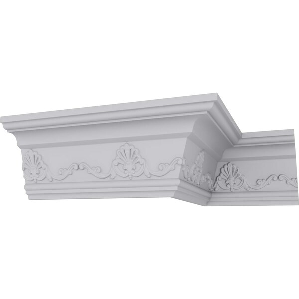 Ekena Millwork 4 3/8"H x 3 1/4"P x 5 3/8"F x 94 1/2"L, (6 1/2" Repeat), Versailles Crown Moulding - MLD04X04X05VE