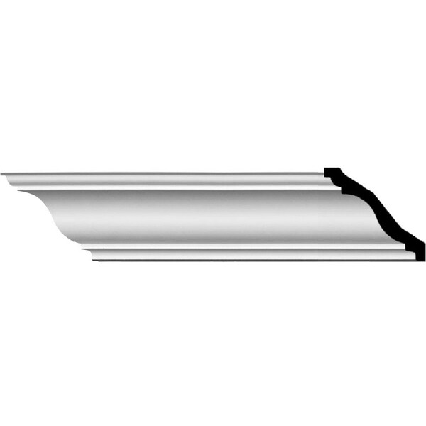 Ekena Millwork SAMPLE - 4 7/8"H x 4 3/8"P x 6 1/2"F x 12"L Strasbourg Traditional Crown Moulding - SAMPLE-MLD04X04X06SG