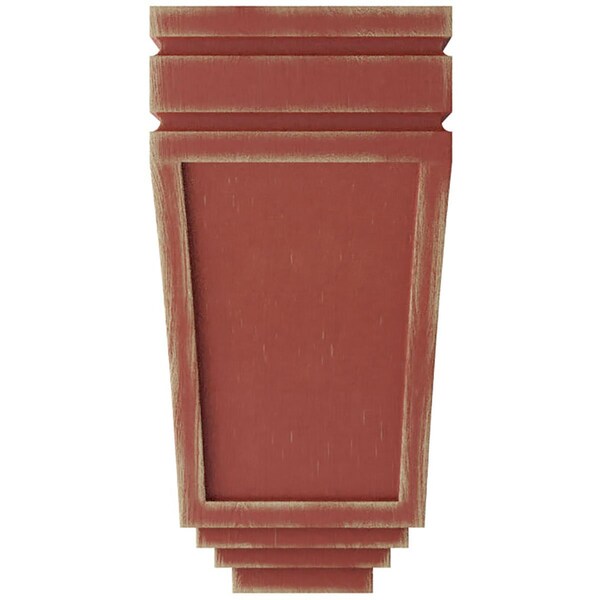 Ekena Millwork 5"W x 6"D x 10 1/2"H Medium San Juan Wood Vintage Decor Corbel, Salvage Red - CORWD05X06X10SJRD