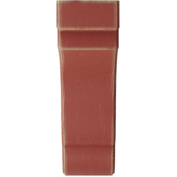 Ekena Millwork 3 1/2"W x 8 1/2"D x 11"H Bedford Wood Vintage Decor Bracket, Salvage Red - BKTWD04X09X11BERD