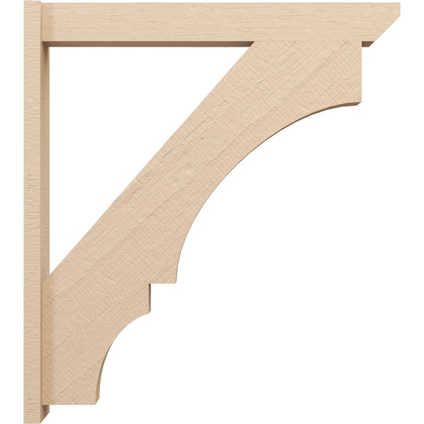 Ekena Millwork 5 1/2-in W x 34-in D x 38-in H Balboa Slat Rough Cedar Woodgrain TimberThane Outlooker, Primed Tan - OUTUR055X34X38BOA24RCPR