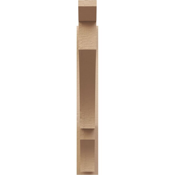 Ekena Millwork 5 1/2-in W x 34-in D x 38-in H Balboa Slat Rough Cedar Woodgrain TimberThane Outlooker, Primed Tan - OUTUR055X34X38BOA24RCPR