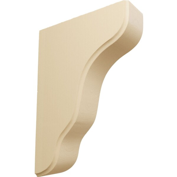 Ekena Millwork 1 3/4"W x 5 1/4"D x 7 1/2"H Plymouth Wood Bracket, Maple - BKTW02X05X08PLMA