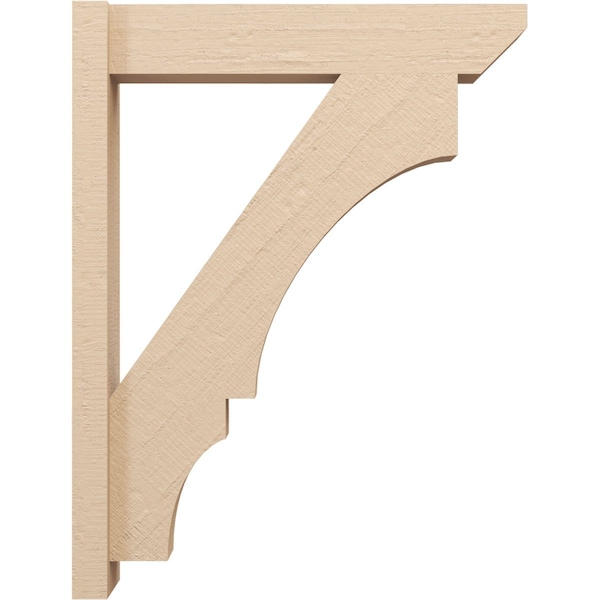 Ekena Millwork 6-in W x 26-in D x 34-in H Balboa Slat Rough Cedar Woodgrain TimberThane Outlooker, Primed Tan - OUTUR060X26X34BOA24RCPR