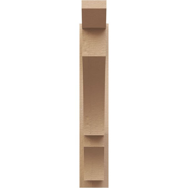 Ekena Millwork 6-in W x 26-in D x 34-in H Balboa Slat Rough Cedar Woodgrain TimberThane Outlooker, Primed Tan - OUTUR060X26X34BOA24RCPR