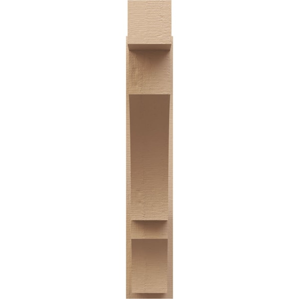 Ekena Millwork 7 1/2-in W x 30-in D x 42-in H Balboa Block Rough Cedar Woodgrain TimberThane Outlooker, Primed Tan - OUTUR075X30X42BOA44RCPR