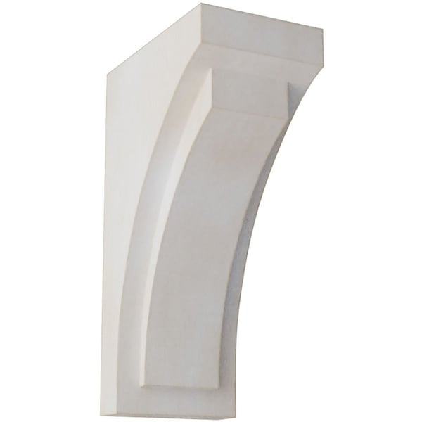 Ekena Millwork 3"W x 4 3/4"D x 8"H Small Felix Wood Vintage Decor Corbel, Chalk Dust White - CORWD03X04X08FEWH