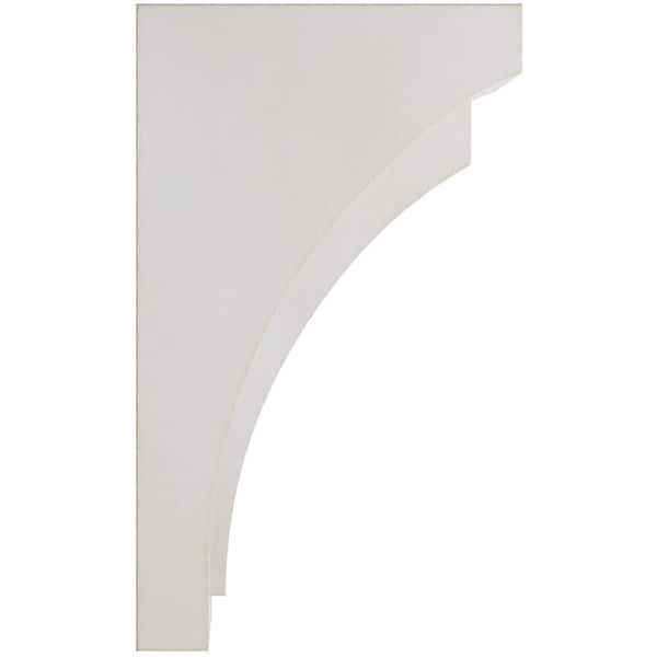 Ekena Millwork 3"W x 4 3/4"D x 8"H Small Felix Wood Vintage Decor Corbel, Chalk Dust White - CORWD03X04X08FEWH