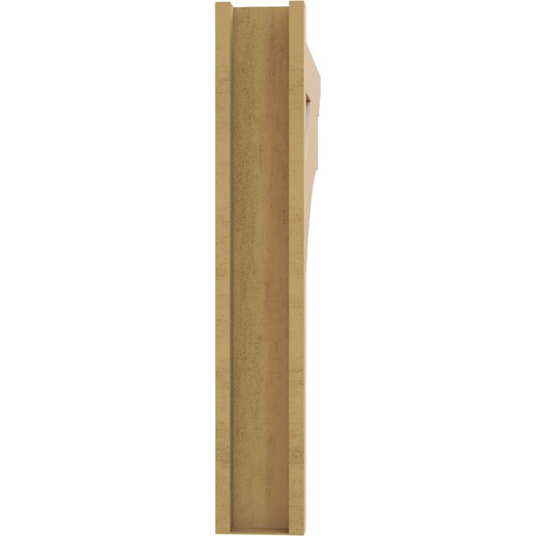 Ekena Millwork 6-in W x 36-in D x 36-in H Balboa Slat Rough Cedar Woodgrain TimberThane Outlooker, Primed Tan - OUTUR060X36X36BOA24RCPR