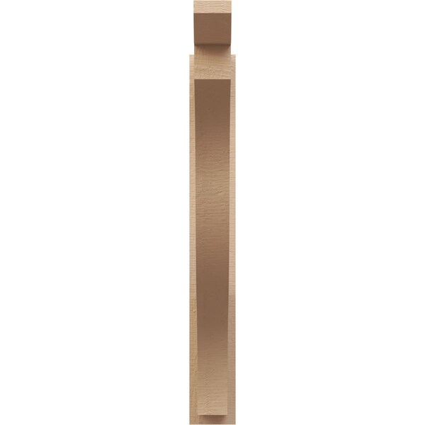 Ekena Millwork 5 1/2-in W x 32-in D x 44-in H Funston Slat Rough Cedar Woodgrain TimberThane Outlooker, Primed Tan - OUTUR055X32X44FST24RCPR