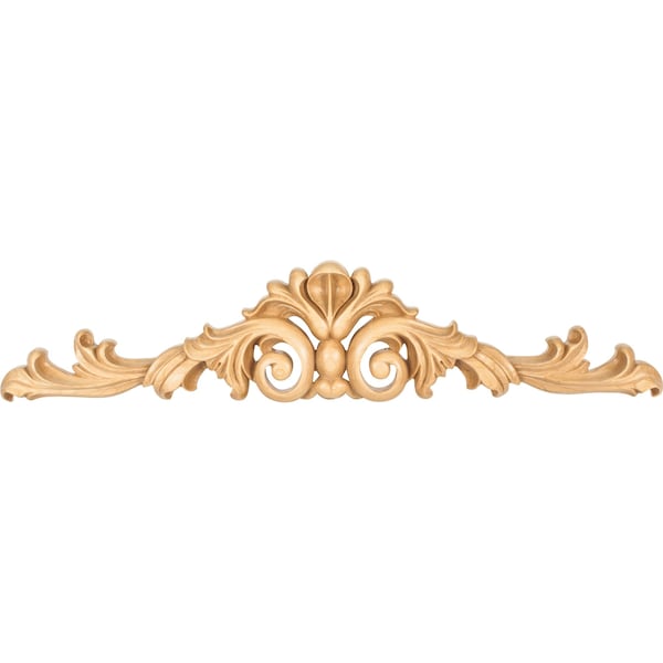Hardware Resources 20" Wx1"Dx4-1/4"H White Birch Acanthus Onlay - ONL-10-20-WB