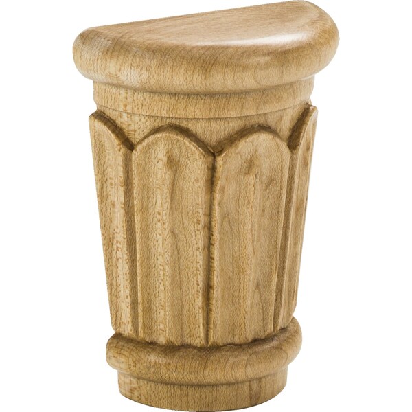 Hardware Resources 2-5/8" Wx1-5/6"Dx3-5/8"H Maple Reed Capital - CAP6-150MP