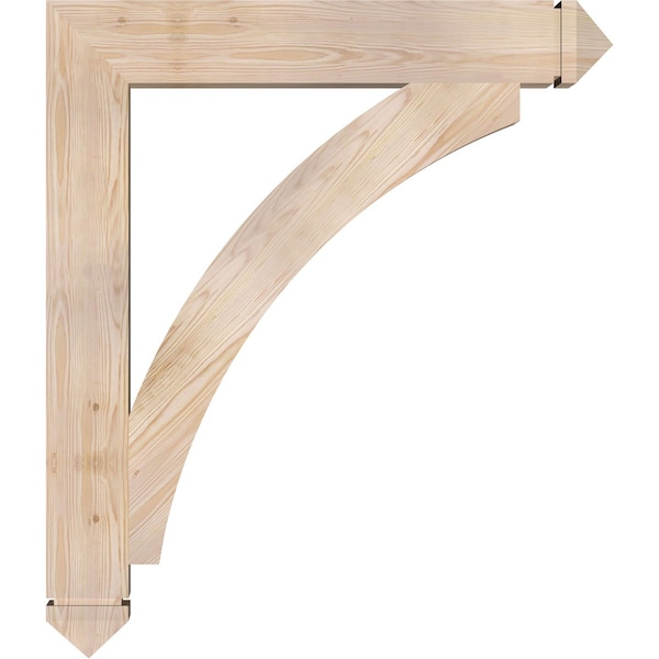 Ekena Millwork Thorton Arts & Crafts Smooth Bracket, Douglas Fir, 5 1/2"W x 38"D x 44"H - BKT06X38X44THR03SDF