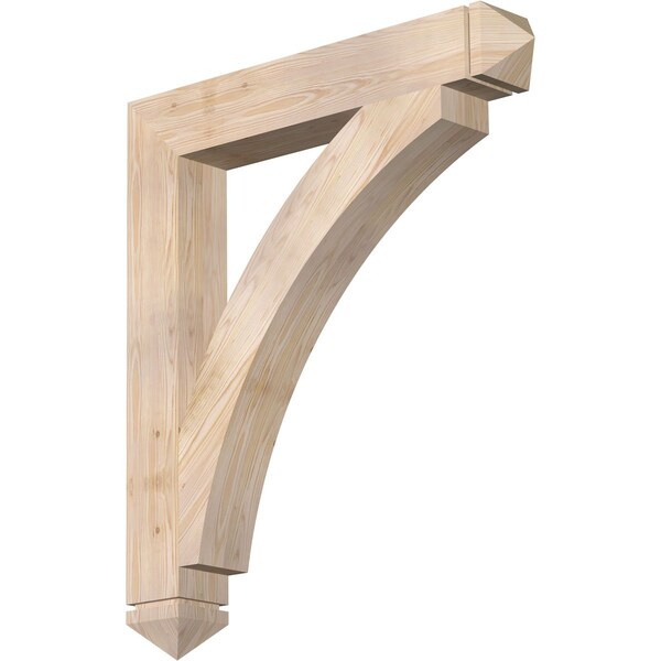 Ekena Millwork Thorton Arts & Crafts Smooth Bracket, Douglas Fir, 5 1/2"W x 38"D x 44"H - BKT06X38X44THR03SDF