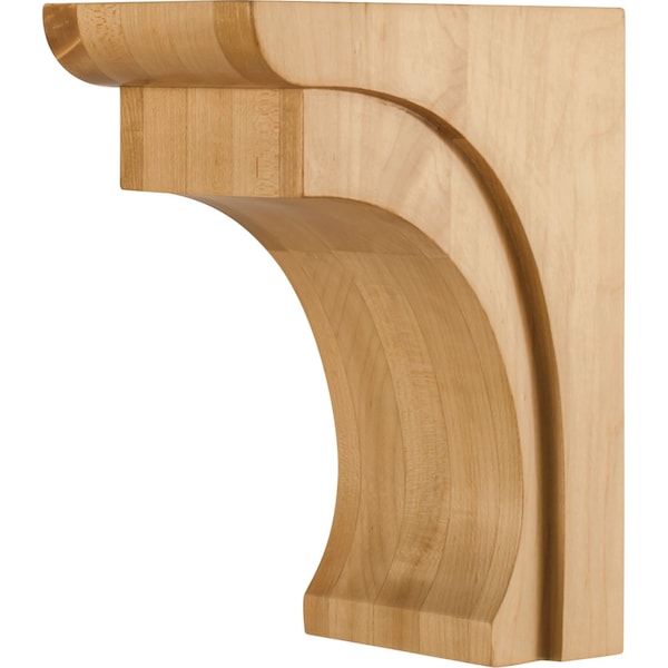 Hardware Resources 4" Wx6"Dx8"H Rubberwood Cove Corbel - COR36-1-RW