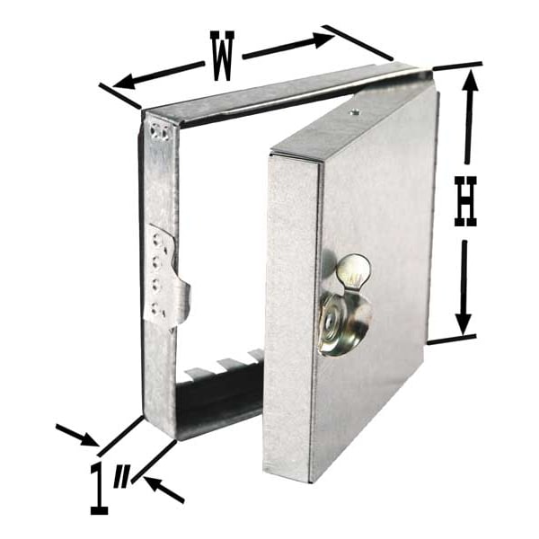 Dayton Hinged Duct Access Door, 8 In. W, 8 In. H - 2TFX3