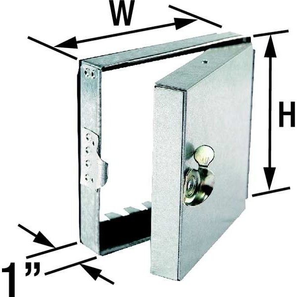 Dayton Hinged Duct Access Door, 8 In. W, 8 In. H - 2TFX3