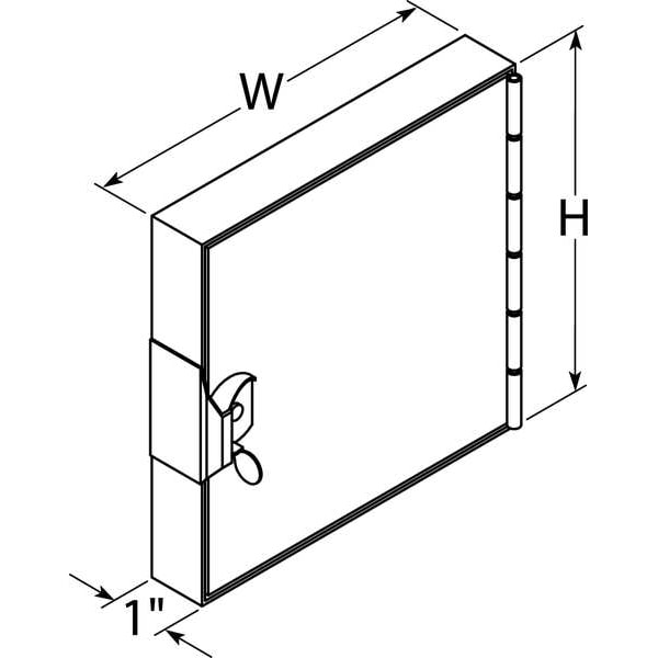 Dayton Hinged Duct Access Door, 8 In. W, 8 In. H - 2TFX3