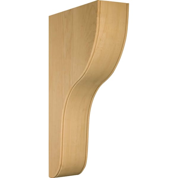 Osborne Wood Products 24 x 4 1/2 x 14 Alloway Contemporary Beaded Corbel in Knotty Pine - 84111P
