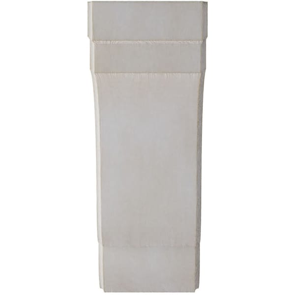 Ekena Millwork 3 1/2"W x 7 1/4"D x 9 1/2"H Bedford Wood Vintage Decor Bracket, Chalk Dust White - BKTWD04X07X10BEWH