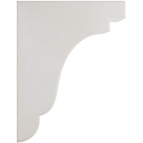 Ekena Millwork 3 1/2"W x 7 1/4"D x 9 1/2"H Bedford Wood Vintage Decor Bracket, Chalk Dust White - BKTWD04X07X10BEWH