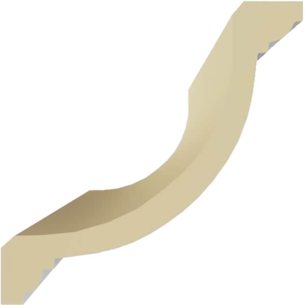 Ekena Millwork 6 3/8"H x 6 3/8"P x 9"F x 94 1/2"L Claremont Crown Moulding - MLD06X06X09CL