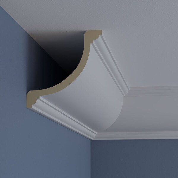 Ekena Millwork 6 3/8"H x 6 3/8"P x 9"F x 94 1/2"L Claremont Crown Moulding - MLD06X06X09CL