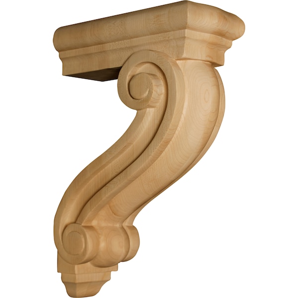 Osborne Wood Products 13 1/2 x 3 1/2 x 8 Classic Modified Bar Corbel in Rubberwood <smal - 8100RW
