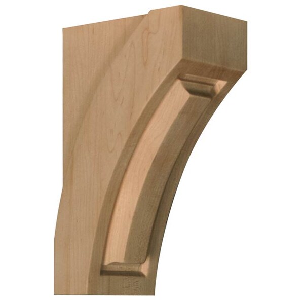 Osborne Wood Products 8 x 3 x 5 Raised Panel Bracket in Rubberwood (paintgrade)</ - 8746RW