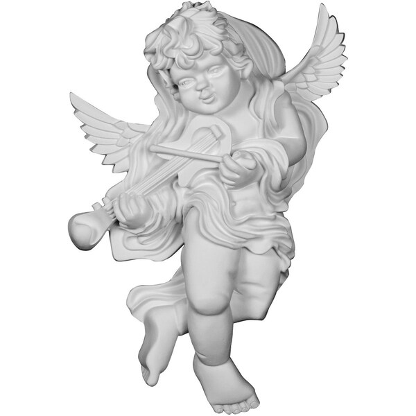 Ekena Millwork 11 7/8"W x 17 3/8"H x 5 1/2"P Classic Angel Onlay, Left - ONL12X17X06AN-L