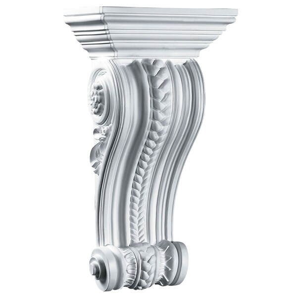 Ekena Millwork 9 1/2"W x 5 1/2"D x 17 3/8"H Alexandria Rope Center Corbel - COR09X17X05AL