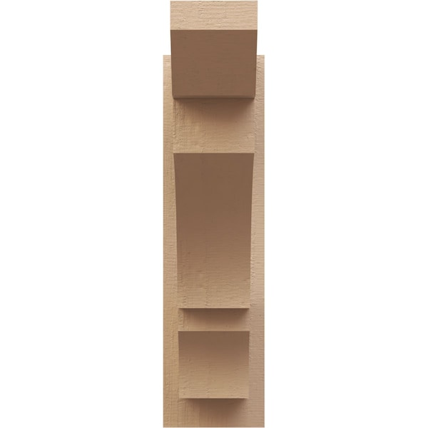 Ekena Millwork 6-in W x 18-in D x 22-in H Balboa Slat Rough Cedar Woodgrain TimberThane Outlooker, Primed Tan - OUTUR060X18X22BOA24RCPR