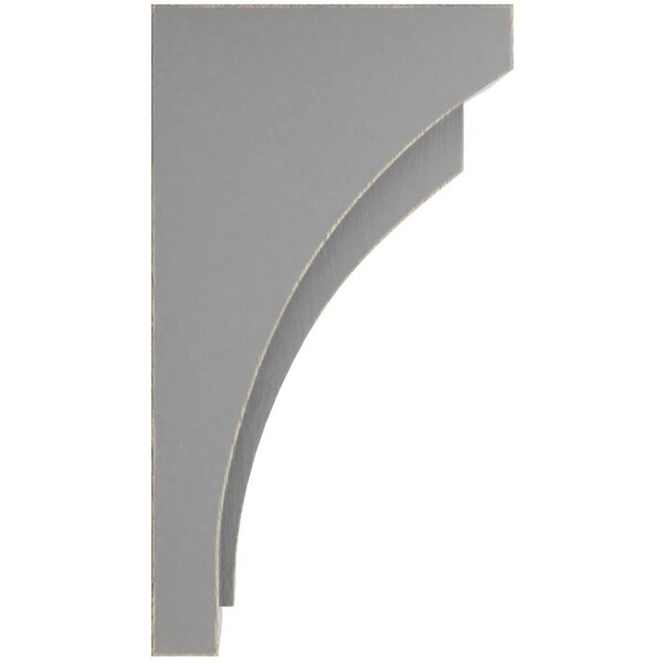 Ekena Millwork 5 1/2"W x 7 3/4"D x 14"H Jumbo Felix Wood Vintage Decor Corbel, Pebble Grey - CORWD05X07X14FEPG