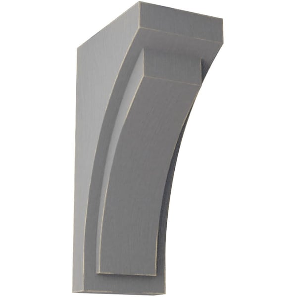 Ekena Millwork 5 1/2"W x 7 3/4"D x 14"H Jumbo Felix Wood Vintage Decor Corbel, Pebble Grey - CORWD05X07X14FEPG