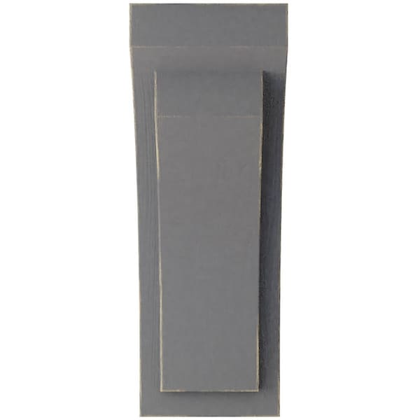 Ekena Millwork 5 1/2"W x 7 3/4"D x 14"H Jumbo Felix Wood Vintage Decor Corbel, Pebble Grey - CORWD05X07X14FEPG