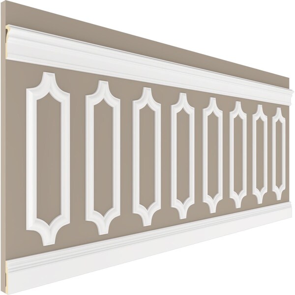 Ekena Millwork Wainscot Paneling Kit, Urethane, 94-1/2 in L, Factory Primed - WPKUSC021P040