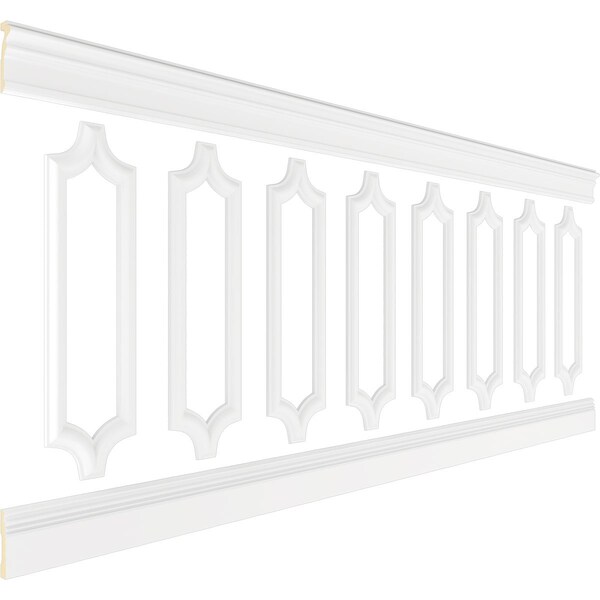 Ekena Millwork Wainscot Paneling Kit, Urethane, 94-1/2 in L, Factory Primed - WPKUSC021P040