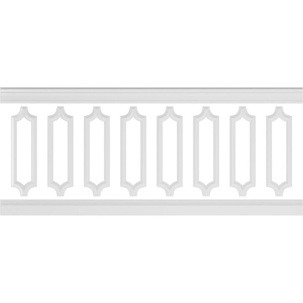 Ekena Millwork Wainscot Paneling Kit, Urethane, 94-1/2 in L, Factory Primed - WPKUSC021P040