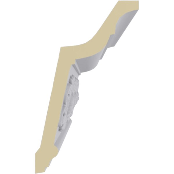 Ekena Millwork 5"H x 3 1/4"P x 5 7/8"F x 94 1/2"L, (5 1/2" Repeat), Logan Crown Moulding - MLD05X03X05LO