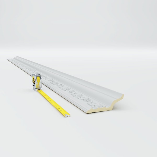 Ekena Millwork 5"H x 3 1/4"P x 5 7/8"F x 94 1/2"L, (5 1/2" Repeat), Logan Crown Moulding - MLD05X03X05LO