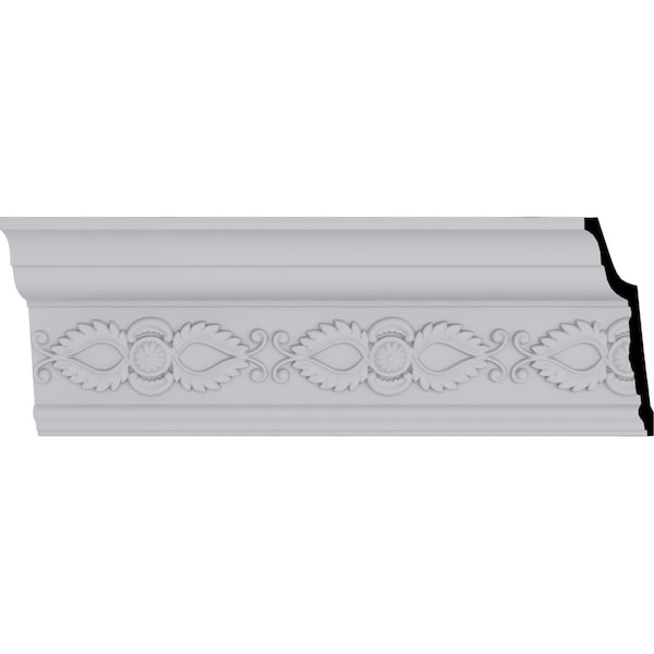 Ekena Millwork 5"H x 3 1/4"P x 5 7/8"F x 94 1/2"L, (5 1/2" Repeat), Logan Crown Moulding - MLD05X03X05LO