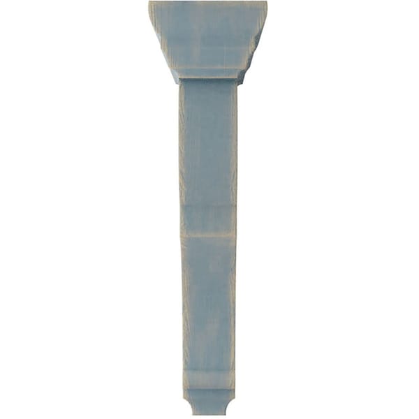 Ekena Millwork 3"W x 6 1/2"D x 12"H Large Rojas Wood Vintage Decor Corbel, Driftwood Blue - CORWD03X06X12RJBU