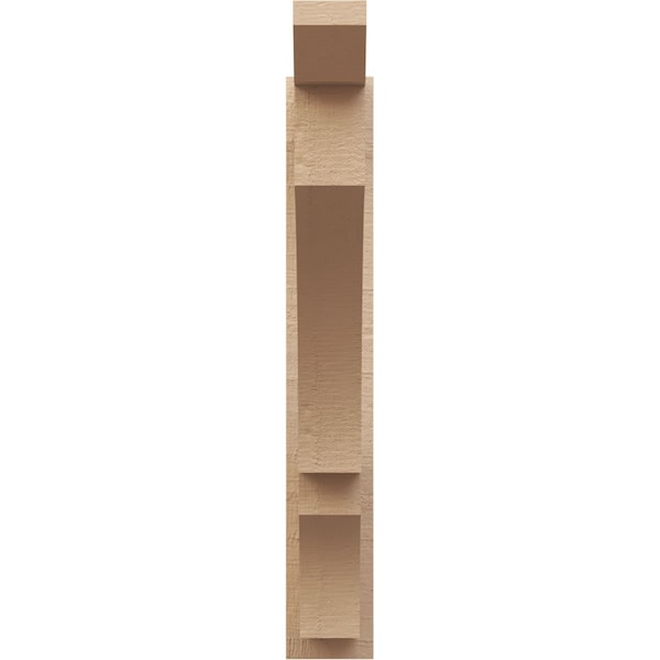 Ekena Millwork 6-in W x 28-in D x 40-in H Balboa Slat Rough Cedar Woodgrain TimberThane Outlooker, Primed Tan - OUTUR060X28X40BOA24RCPR