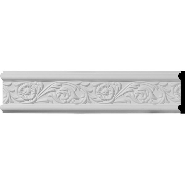 Ekena Millwork SAMPLE - 3 1/8"H x 1/2"P x 12"L Emery Floral Chair Rail Moulding - SAMPLE-MLD03X00EM