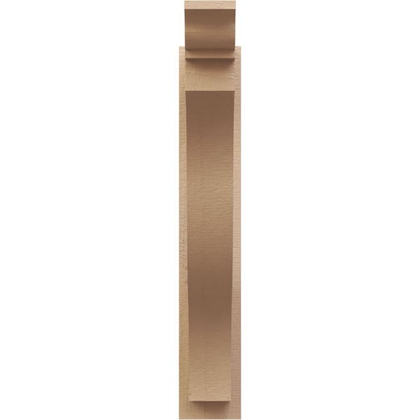 Ekena Millwork 6-in W x 24-in D x 36-in H Funston Trad Rough Cedar Woodgrain TimberThane Outlooker, Primed Tan - OUTUR060X24X36FST04RCPR