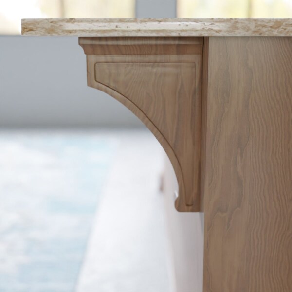 Ekena Millwork 2 1/2"W x 8"D x 12"H Extra Large Gomez Wood Bracket, Mahogany - BKTW02X08X12GOGM