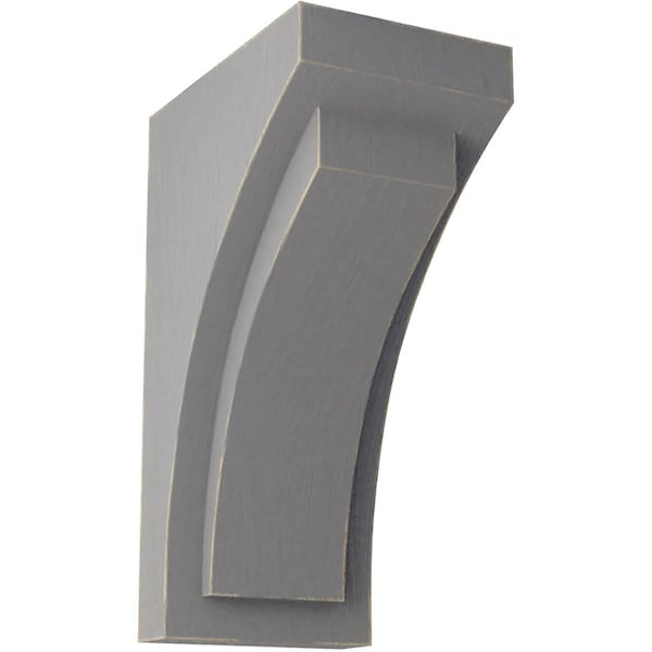 Ekena Millwork 2 1/2"W x 3 3/4"D x 6"H Mini Felix Wood Vintage Decor Corbel, Pebble Grey - CORWD02X03X06FEPG