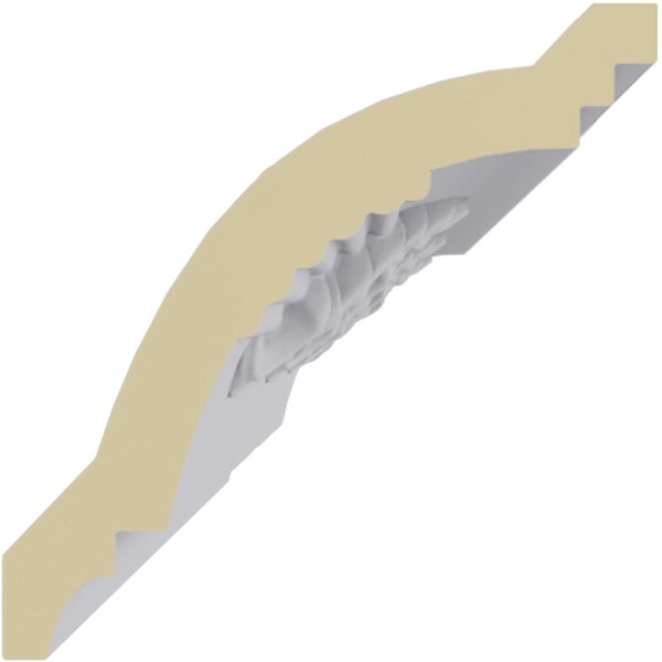 Ekena Millwork 4"H x 4"P x 5 5/8"F x 94 1/2"L, (6" Repeat), Leaf Twist Crown Moulding - MLD04X04X05LT