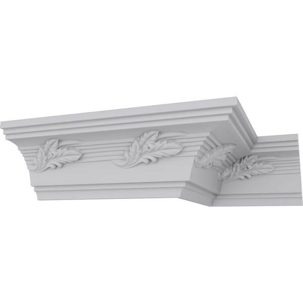 Ekena Millwork 4"H x 4"P x 5 5/8"F x 94 1/2"L, (6" Repeat), Leaf Twist Crown Moulding - MLD04X04X05LT